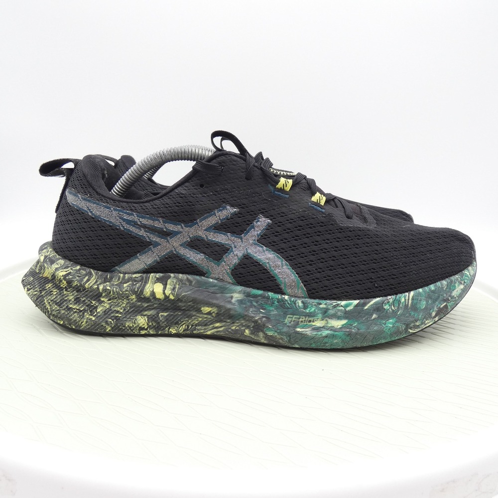 ASICS Novablast 3 LE Mens Running Shoes Black Marbled Green 1011B872 Size 12